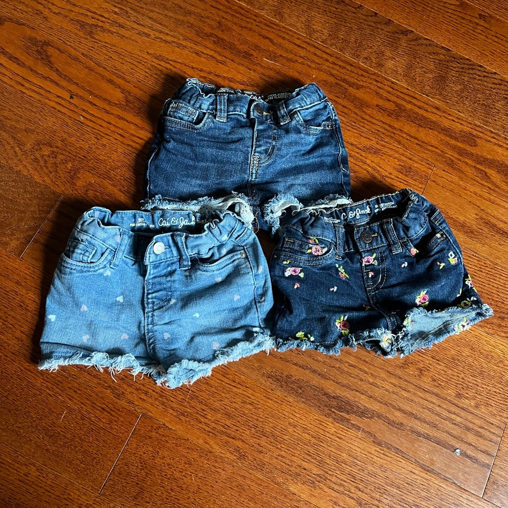 Cat and Jack jean shorts 18 months